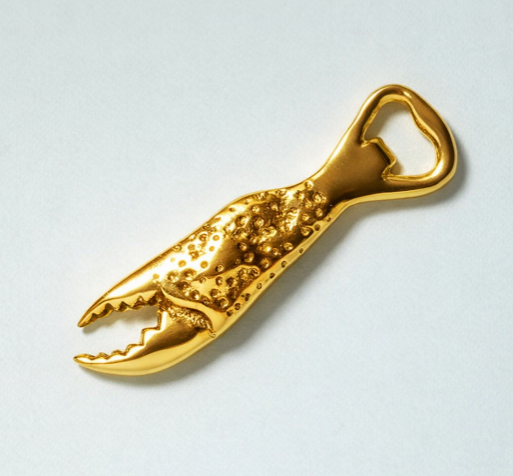 Gilded Lobster Claw Bottle Opener