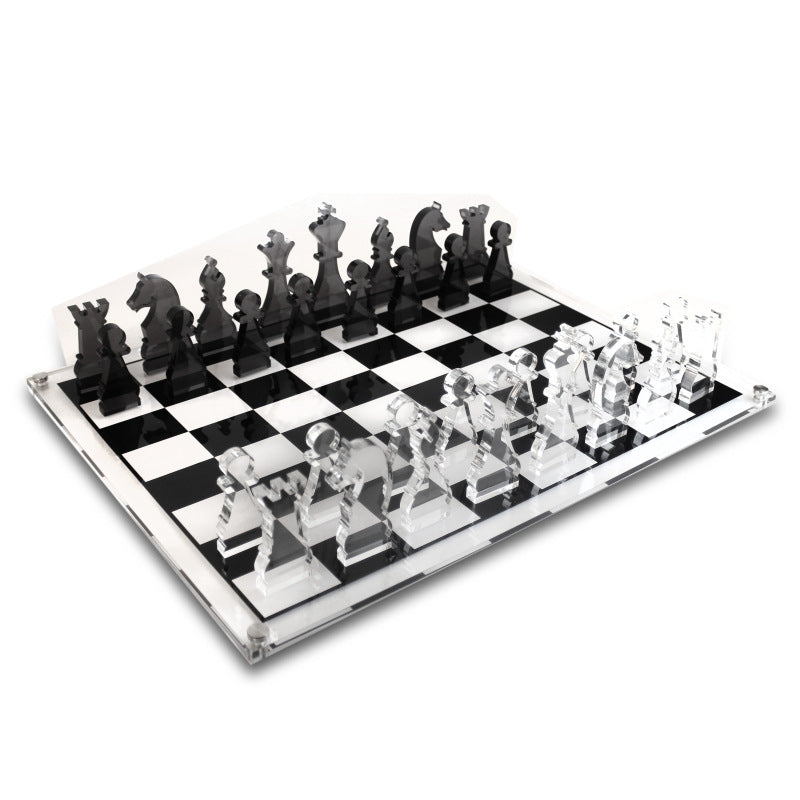 Acrylic Chess Set Noir & Clear