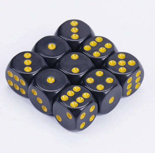 Black & Gold dice (8 dice)