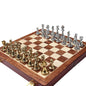 Gold and Silver Foldable Chess Set