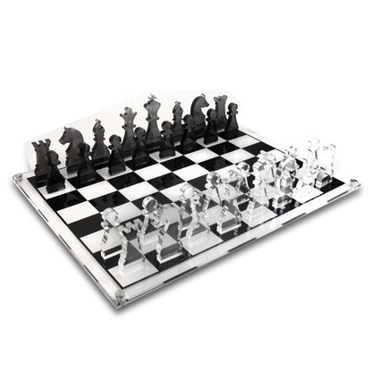 Acrylic Chess Set Noir & Clear
