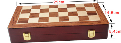 Gold and Silver Foldable Chess Set