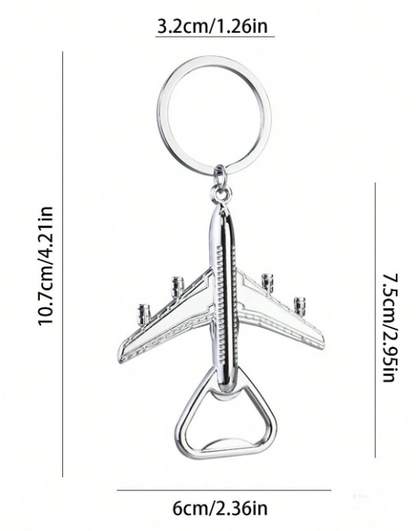 Aeroplane Bottle Opener Keyring