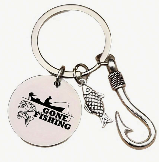 Gone Fishing keyring