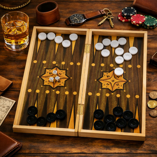 Grandmaster Duo - 2 in 1 Chess & Backgammon set