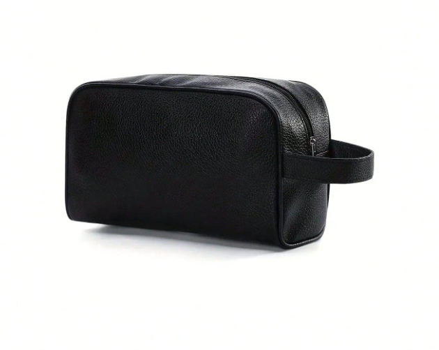 Leather-look Travel Toiletry Bag