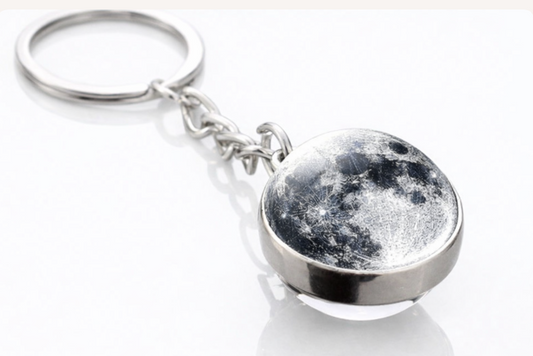 Marble Moon Keyring