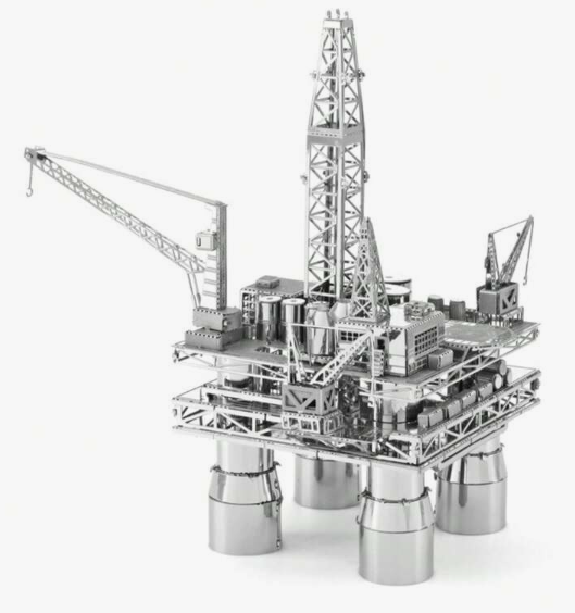 Metal oil rig and tanker mini 3D puzzle