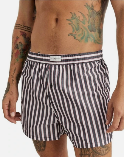 Tommy Hilfiger Men's 100% Cotton Woven Boxers Underwear 3-Pack